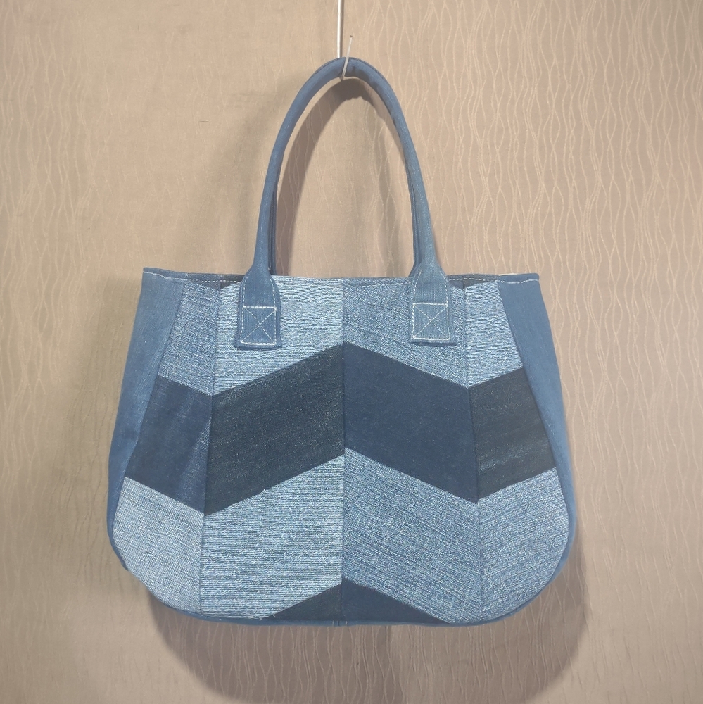 Handmade Upcycled Denim Hand Bag 1